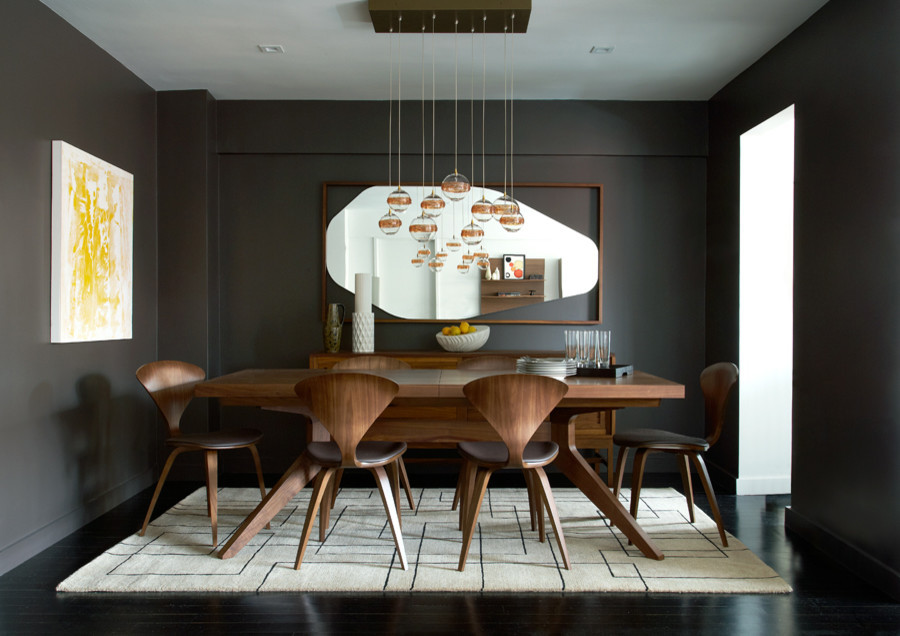 Midcentury Modern Dining Room: Warm Geometry & Artful Ambiance